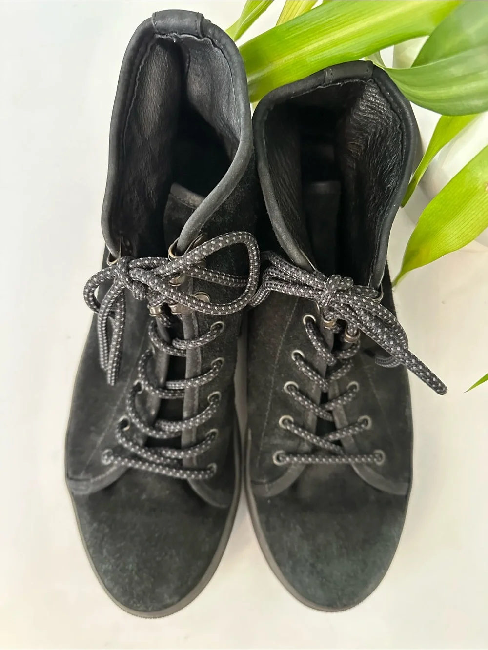 AllSaints Men's Black Suede Lace-Up Boots Great Condition! Size 45 EU